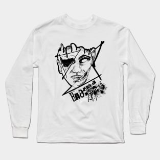 Abstract Tattoo Art, Blackwork Design "Dimensions" Long Sleeve T-Shirt